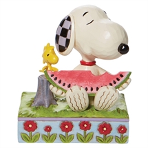 Peanuts - Snoopy eating Watermelon H: 11,5 cm. 